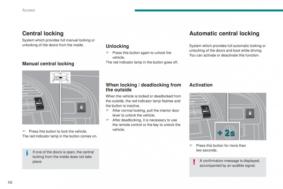 Peugeot 5008 II 2 owners manual / page 58