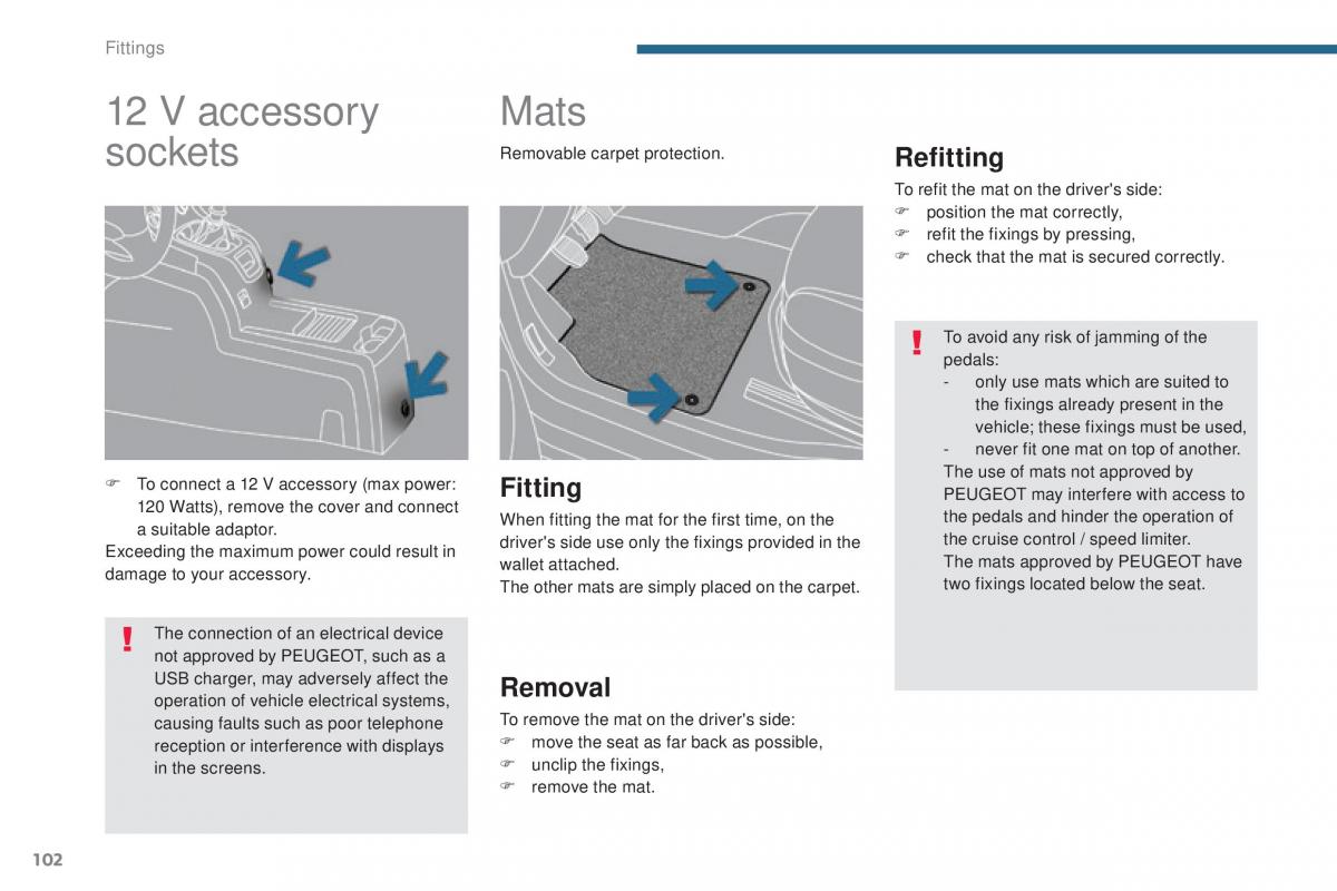 Peugeot 5008 II 2 owners manual / page 104