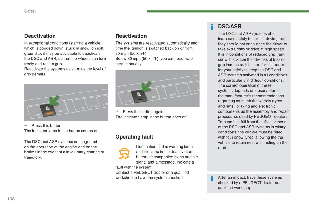 Peugeot 5008 II 2 owners manual / page 140