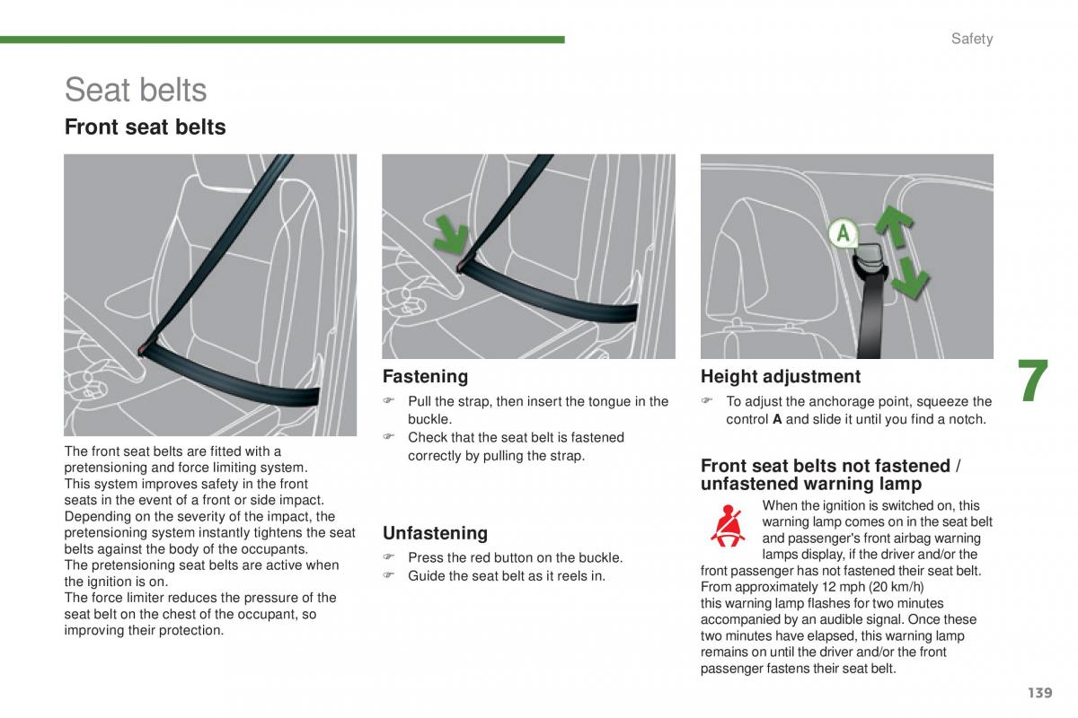 Peugeot 5008 II 2 owners manual / page 141