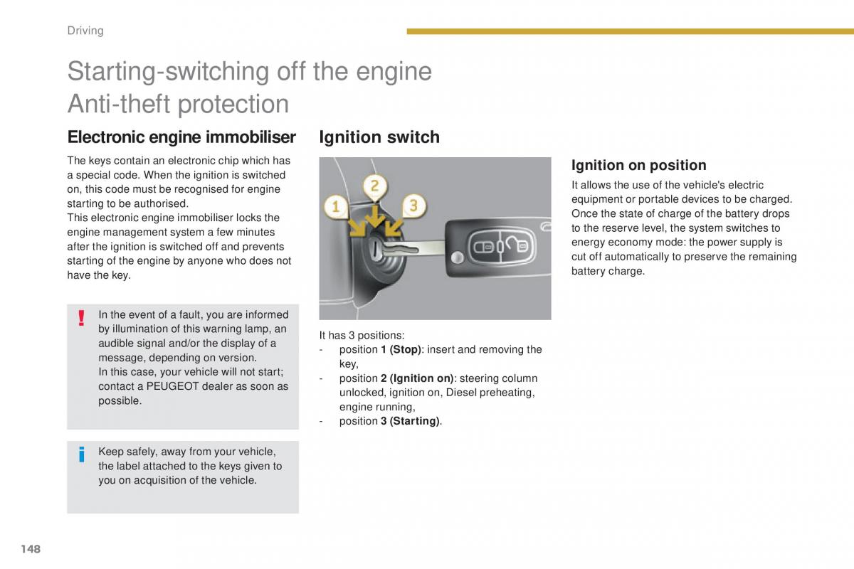 Peugeot 5008 II 2 owners manual / page 150