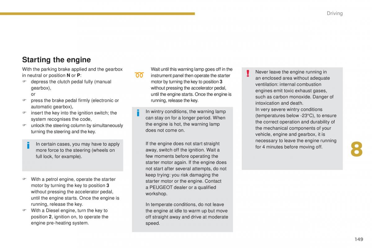 Peugeot 5008 II 2 owners manual / page 151