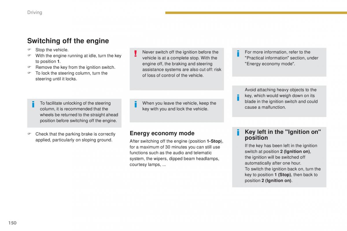 Peugeot 5008 II 2 owners manual / page 152