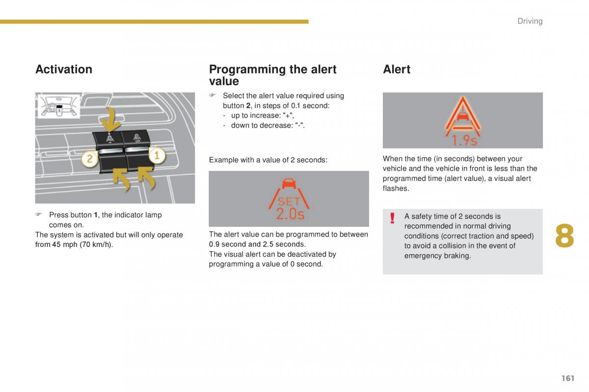 Peugeot 5008 II 2 owners manual / page 163