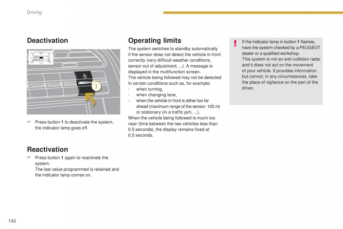 Peugeot 5008 II 2 owners manual / page 164