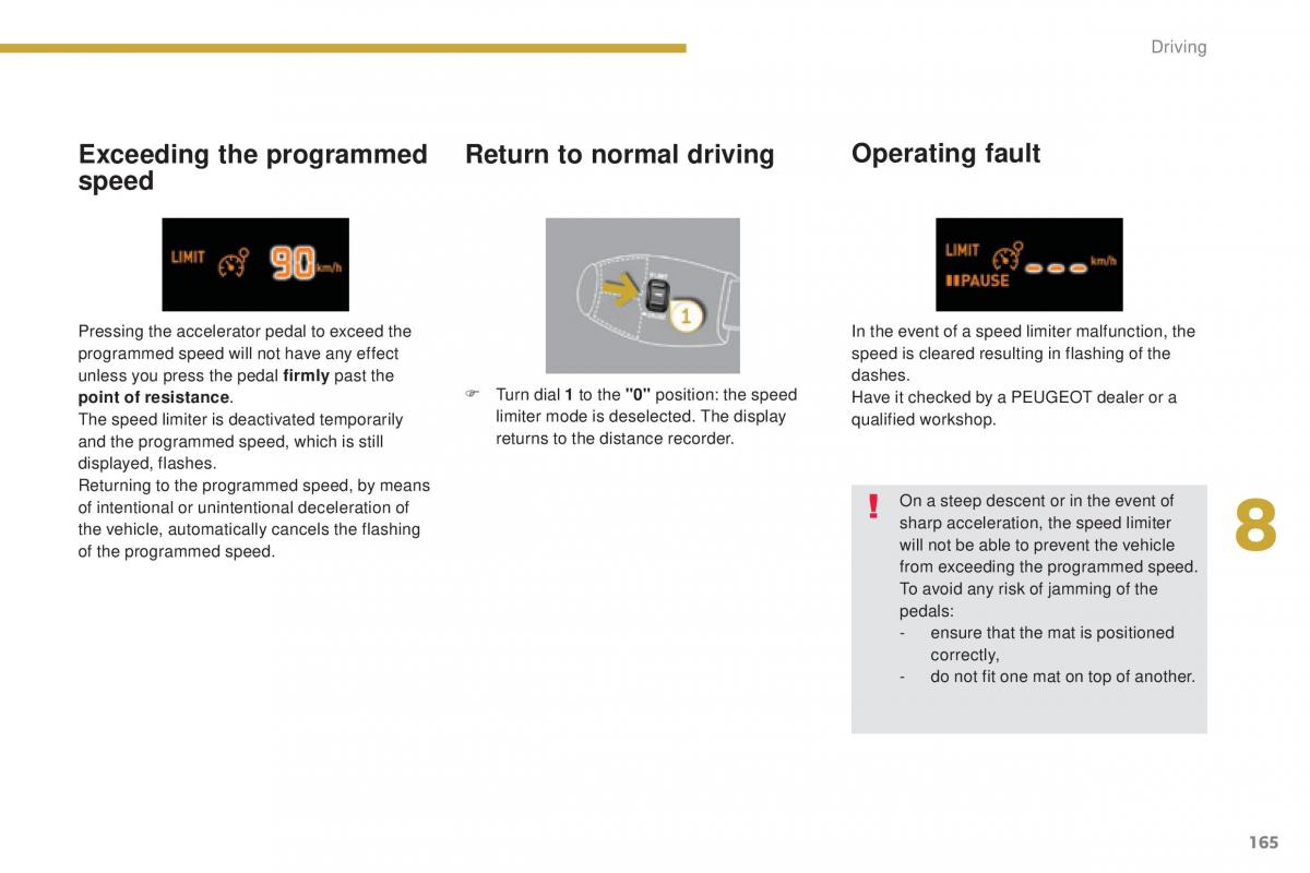 Peugeot 5008 II 2 owners manual / page 167