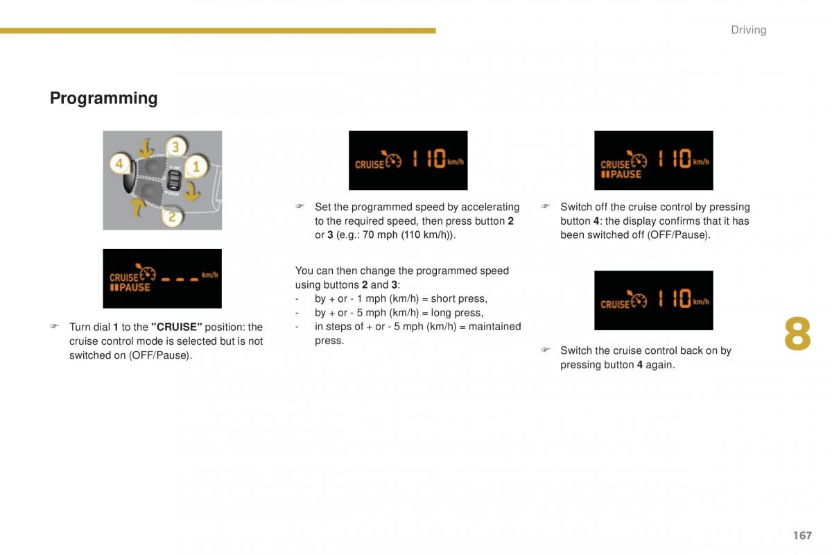 Peugeot 5008 II 2 owners manual / page 169