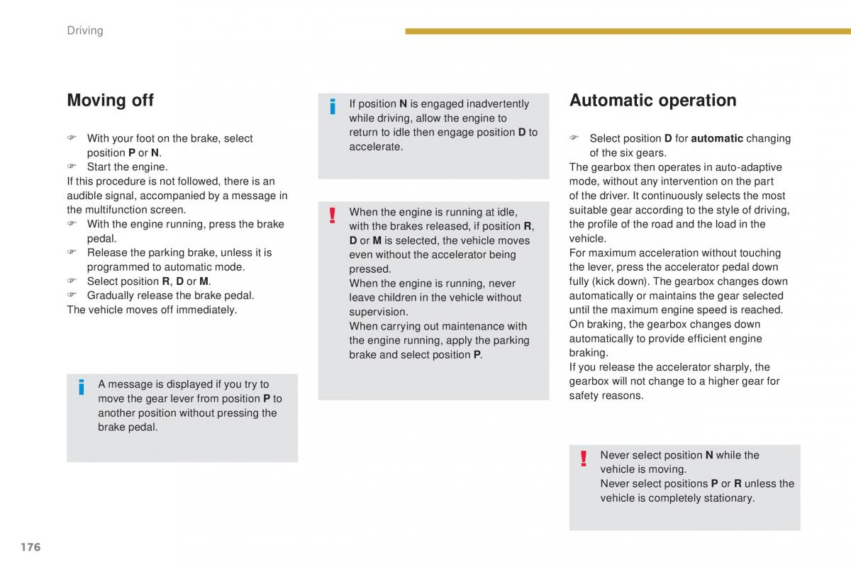 Peugeot 5008 II 2 owners manual / page 178