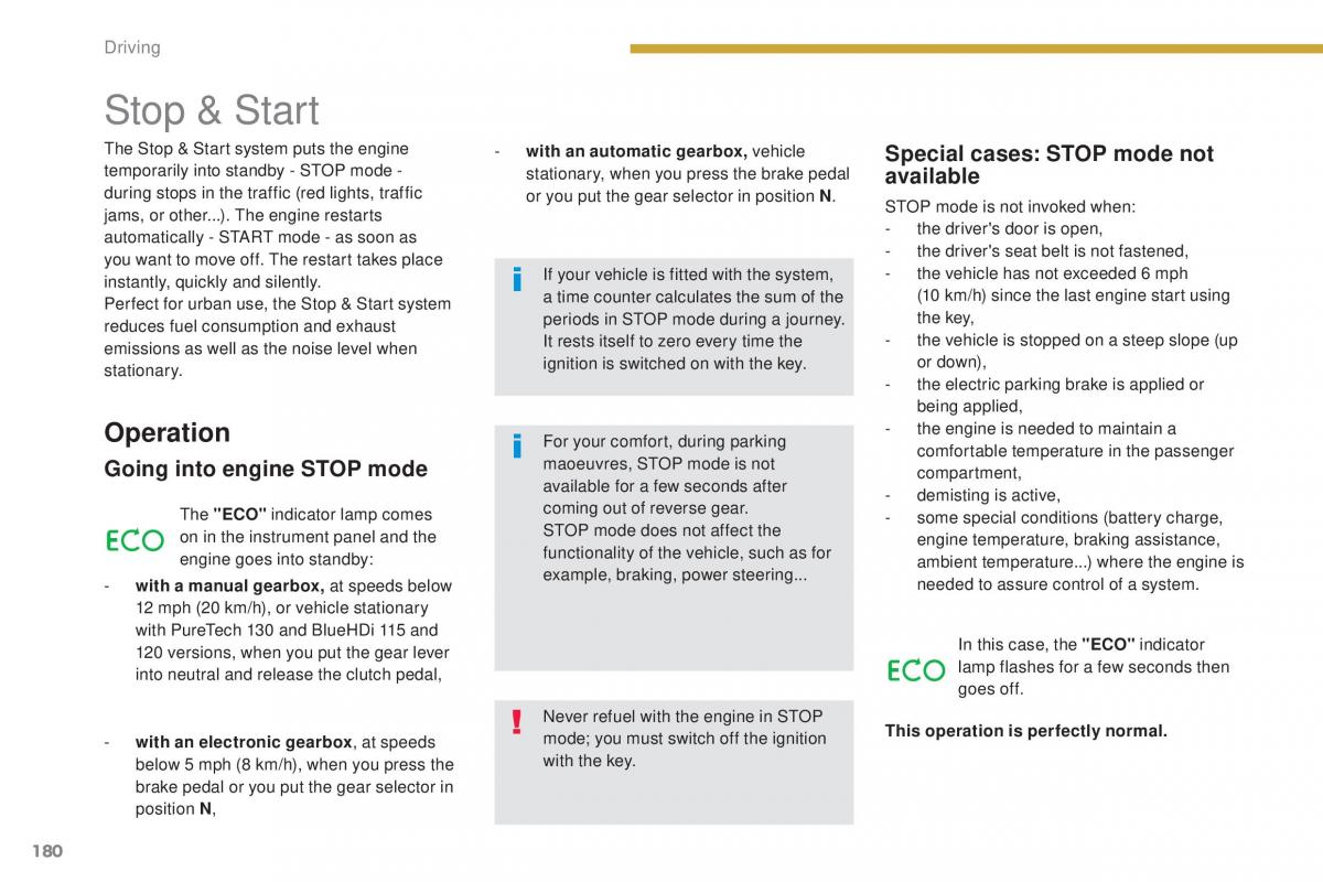 Peugeot 5008 II 2 owners manual / page 182