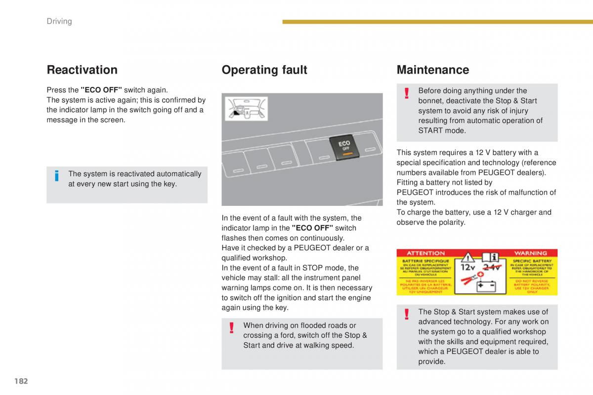 Peugeot 5008 II 2 owners manual / page 184