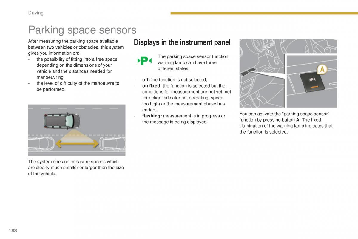 Peugeot 5008 II 2 owners manual / page 190