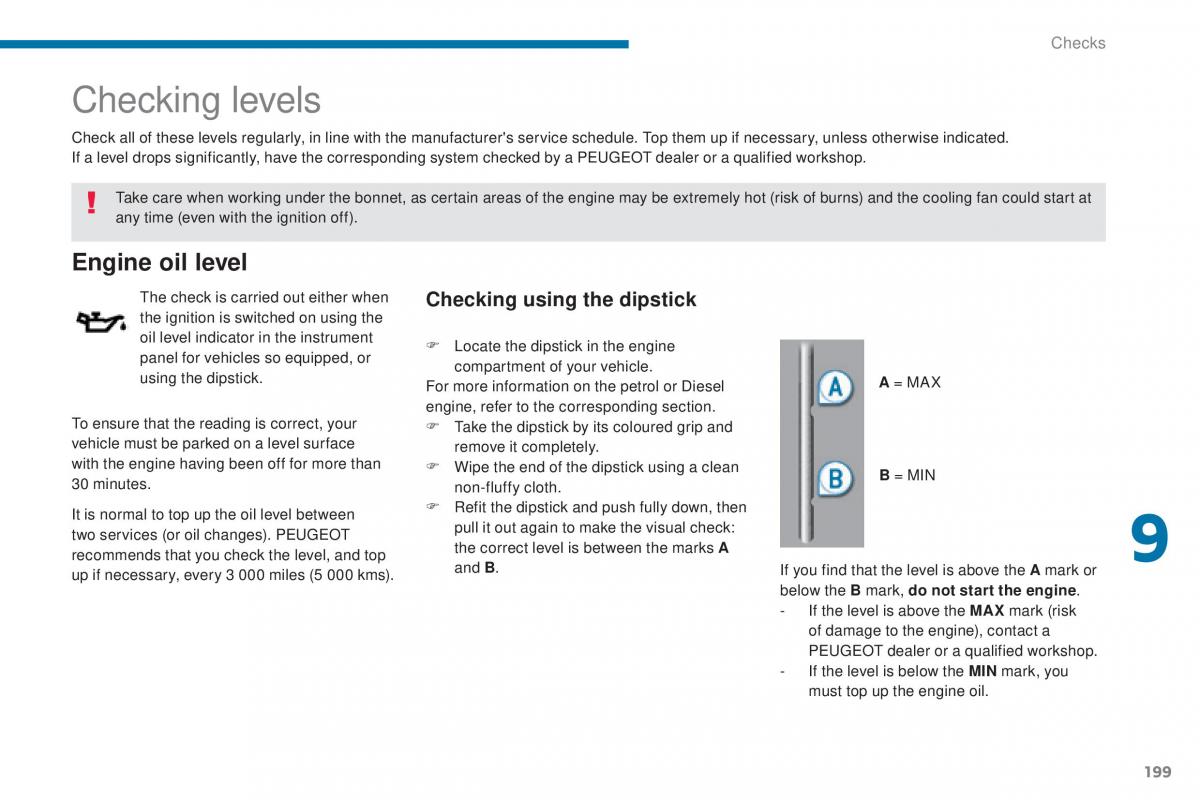 Peugeot 5008 II 2 owners manual / page 201