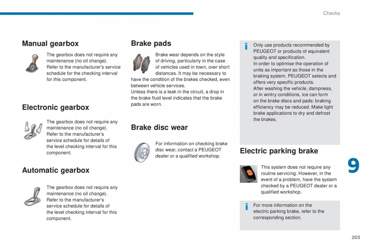 Peugeot 5008 II 2 owners manual / page 205