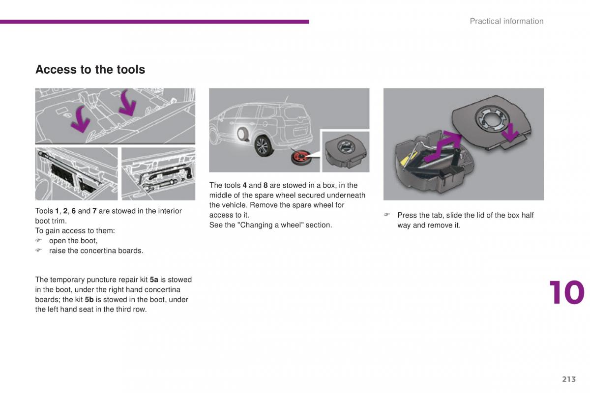 Peugeot 5008 II 2 owners manual / page 215