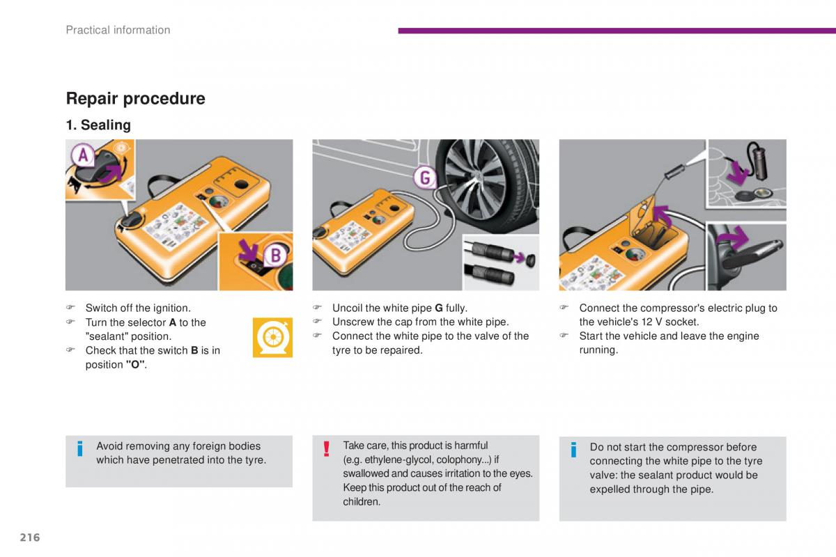 Peugeot 5008 II 2 owners manual / page 218