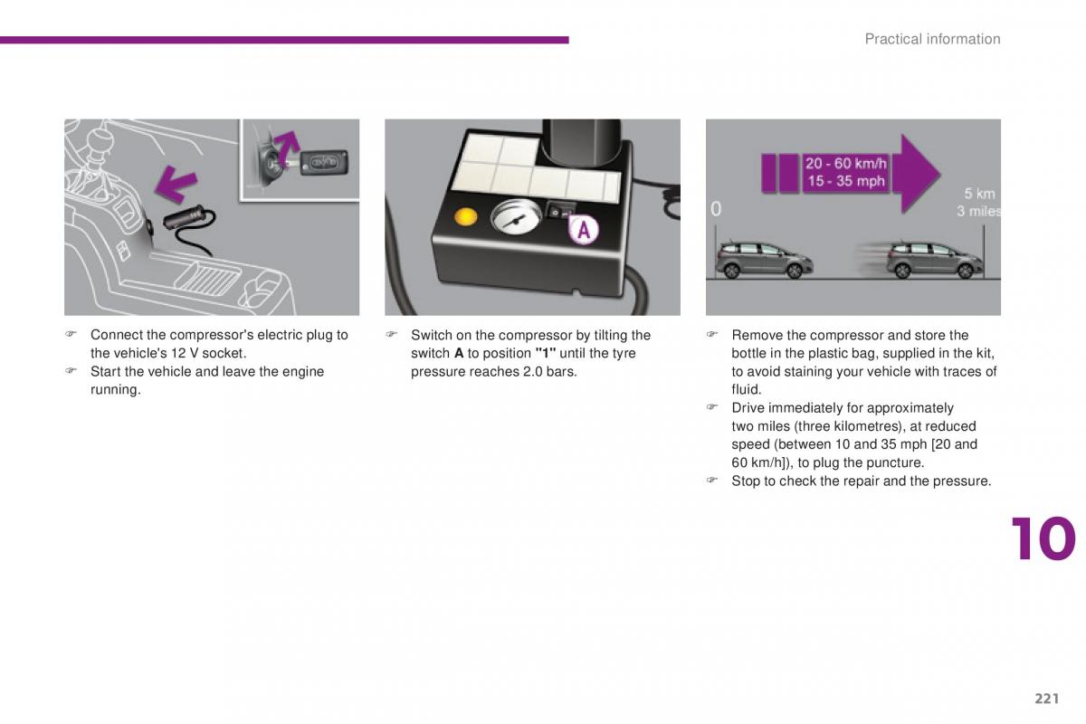 Peugeot 5008 II 2 owners manual / page 223