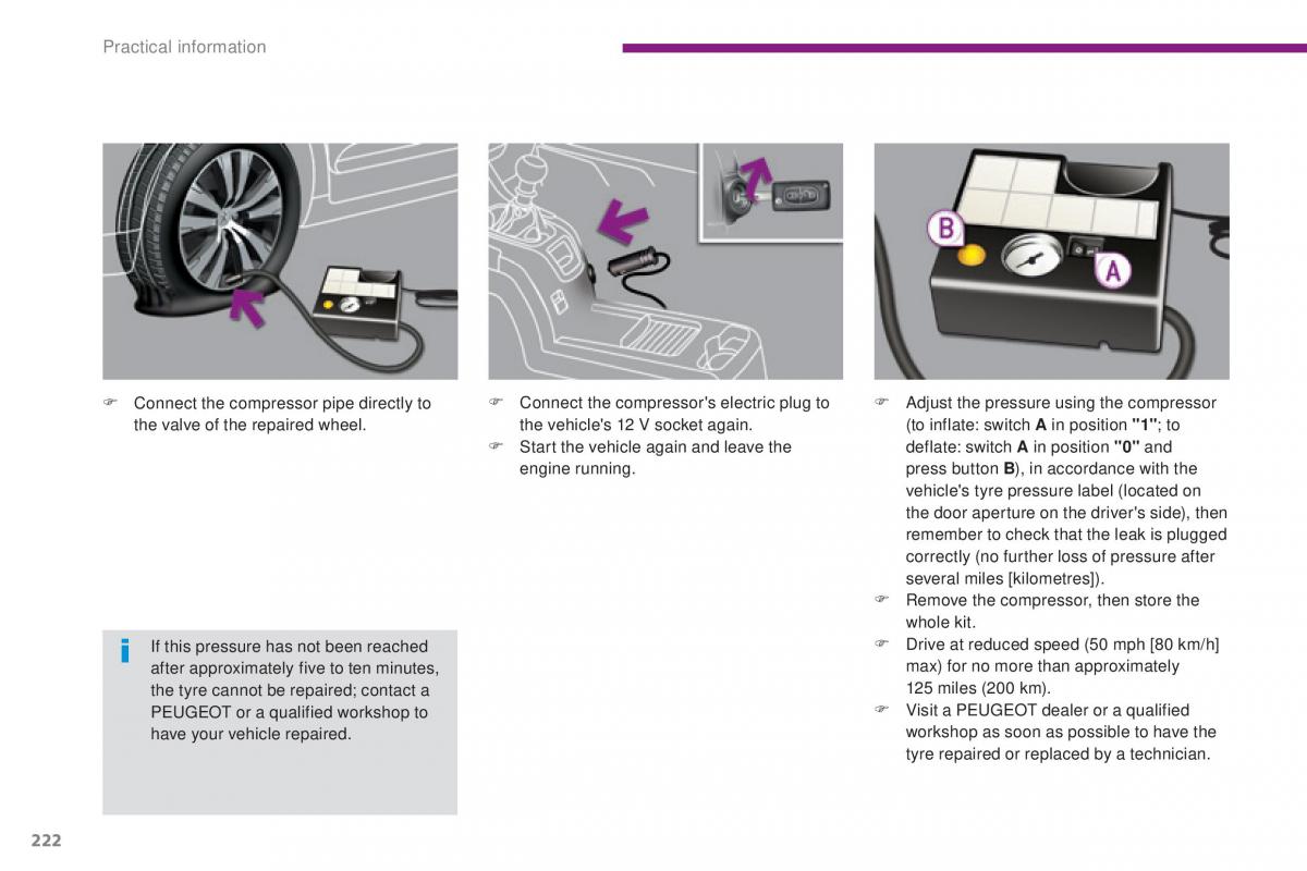 Peugeot 5008 II 2 owners manual / page 224