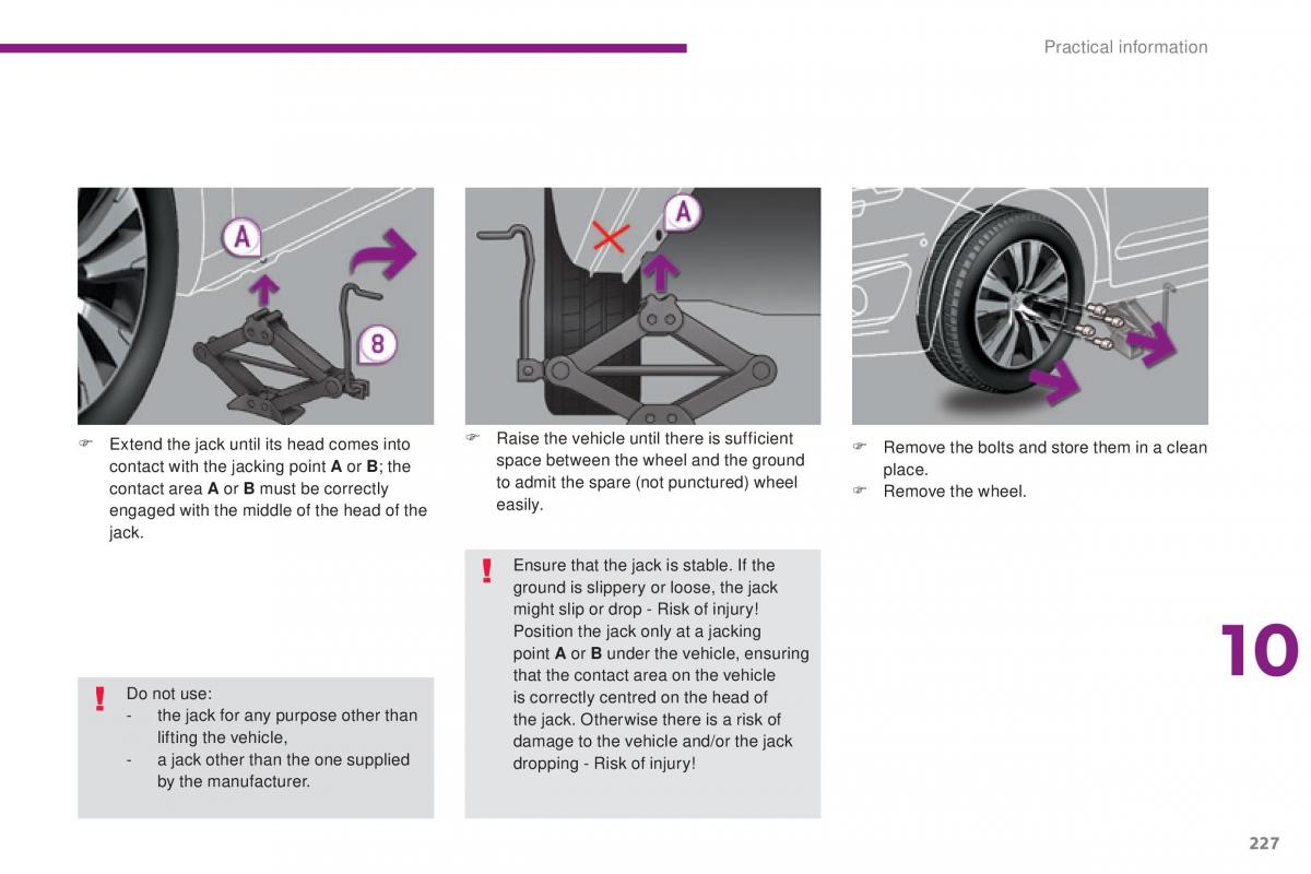 Peugeot 5008 II 2 owners manual / page 229