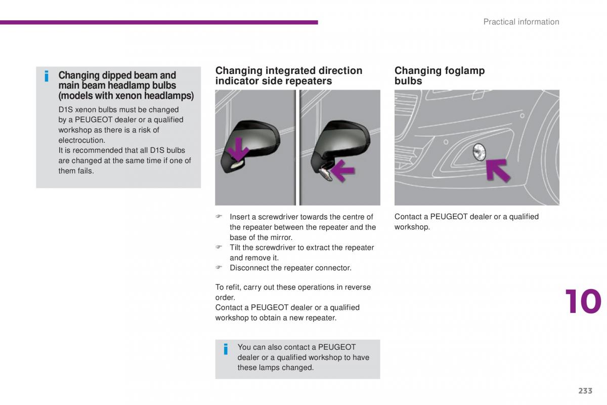 Peugeot 5008 II 2 owners manual / page 235