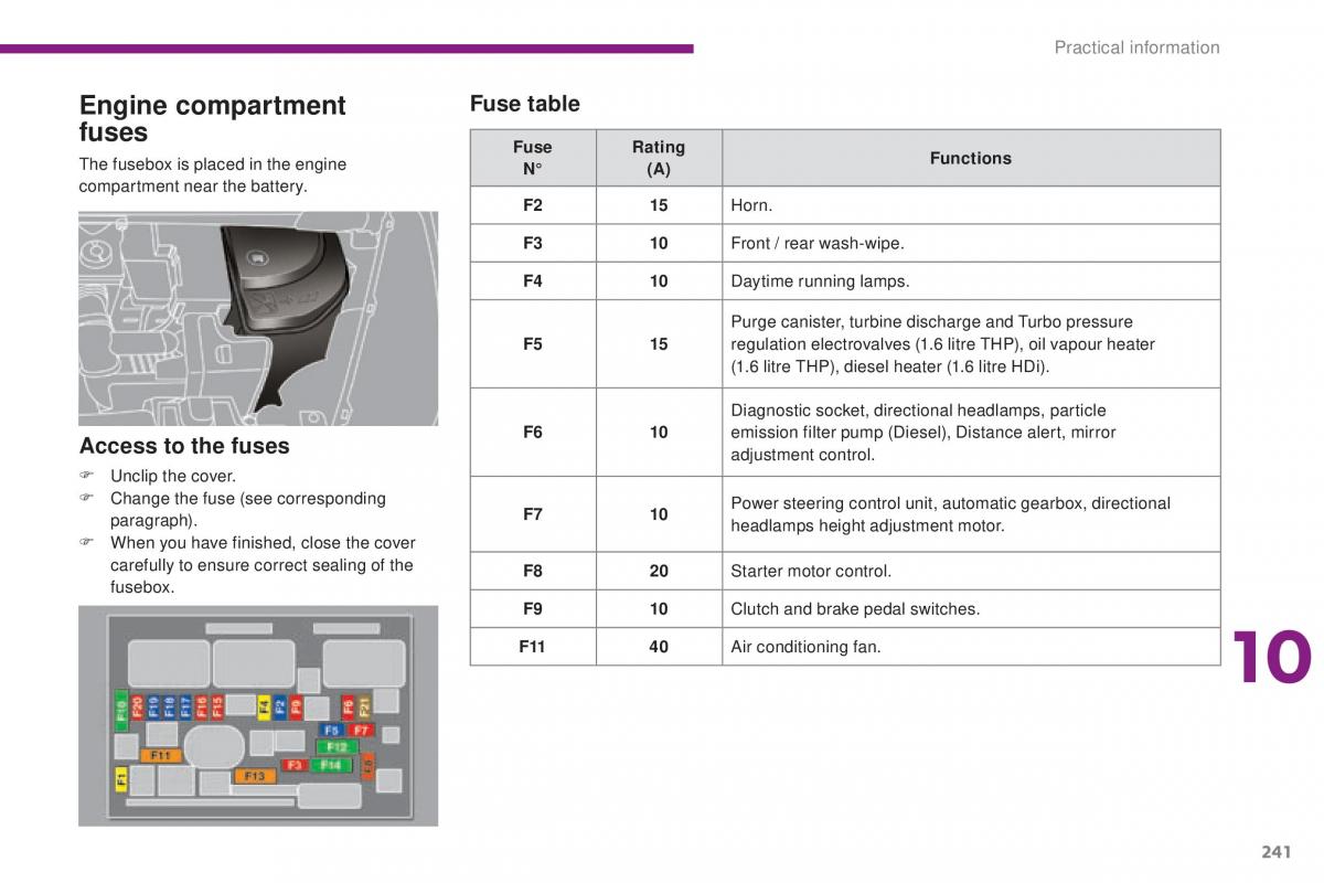 Peugeot 5008 II 2 owners manual / page 243