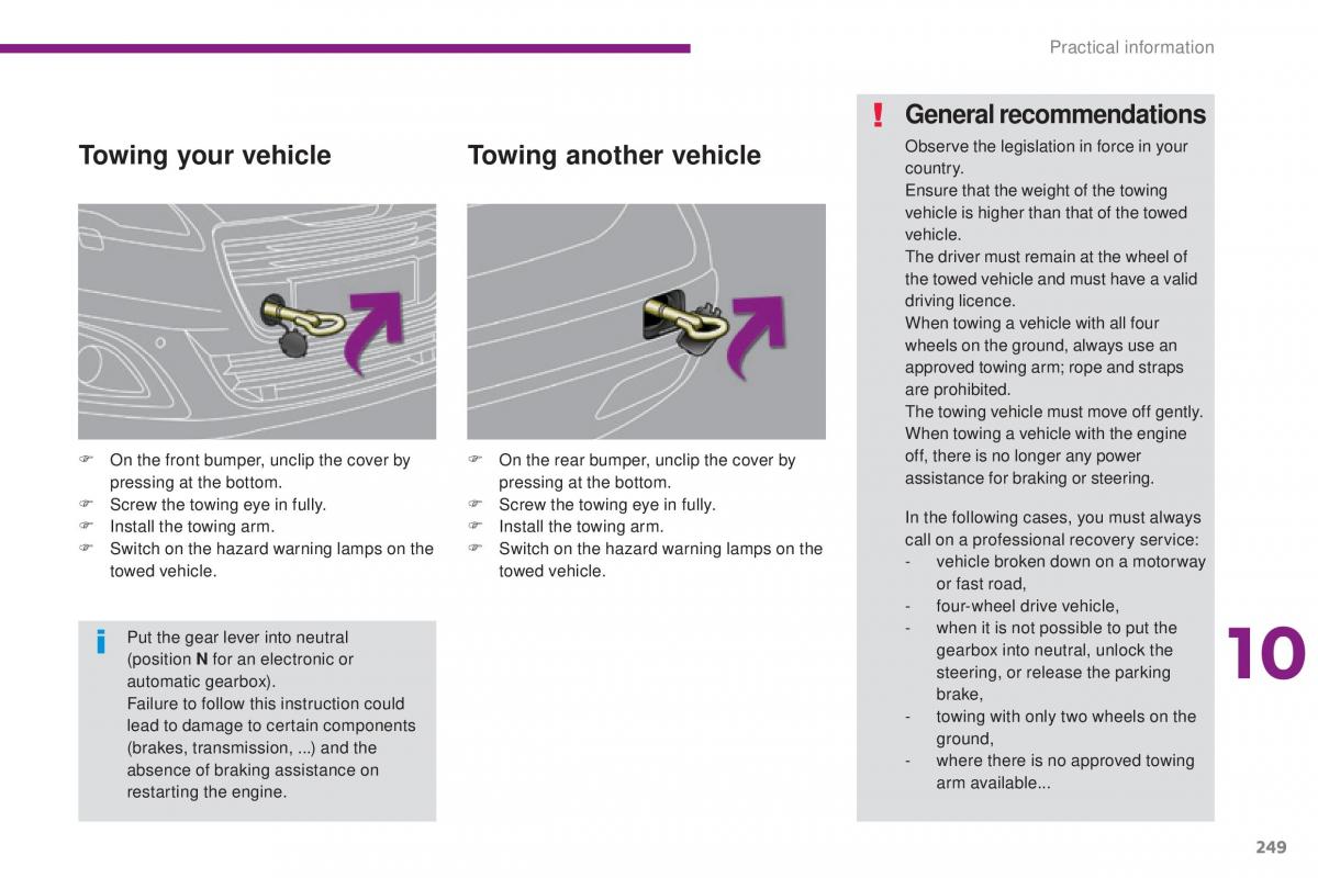 Peugeot 5008 II 2 owners manual / page 251