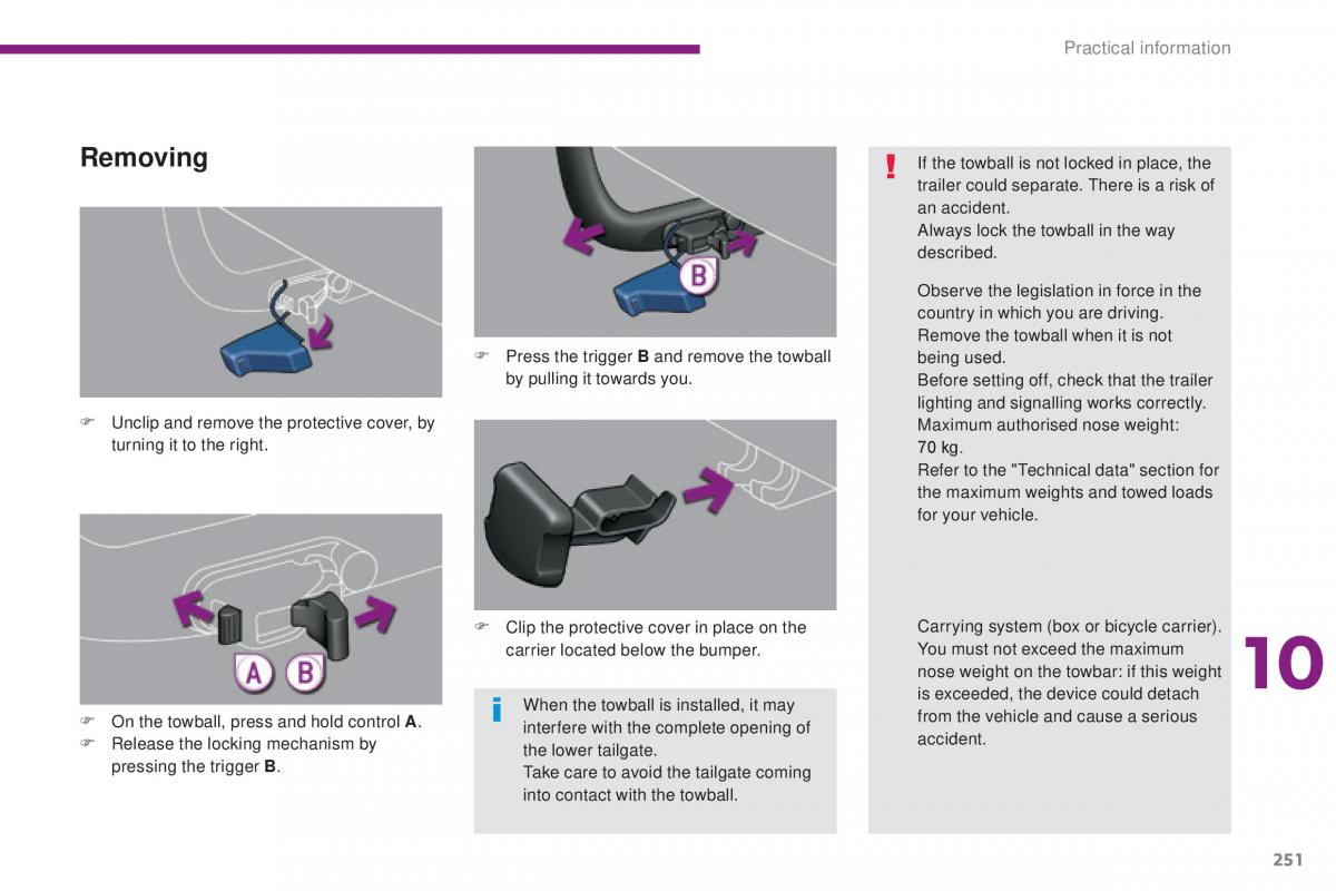 Peugeot 5008 II 2 owners manual / page 253