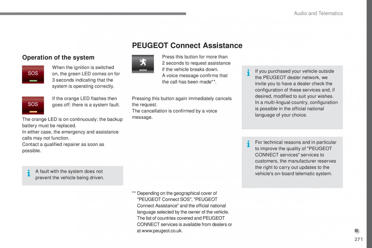 Peugeot 5008 II 2 owners manual / page 273