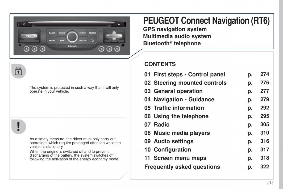 Peugeot 5008 II 2 owners manual / page 275