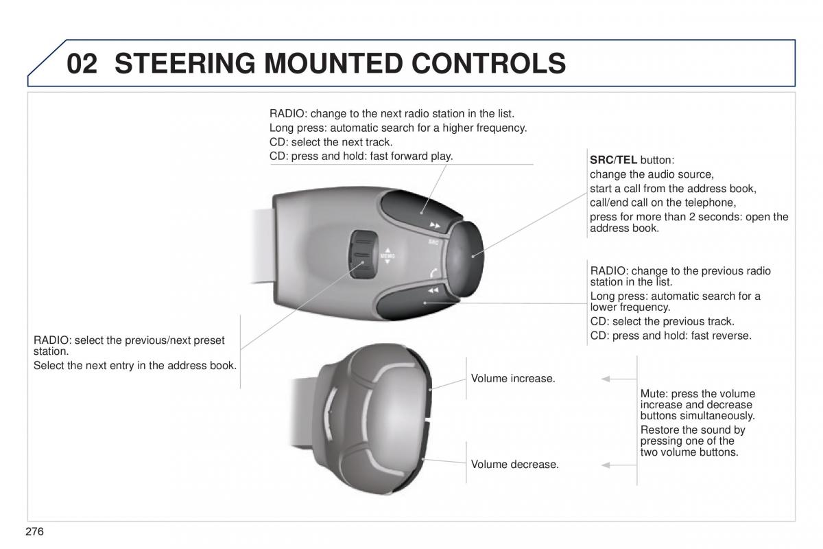 Peugeot 5008 II 2 owners manual / page 278