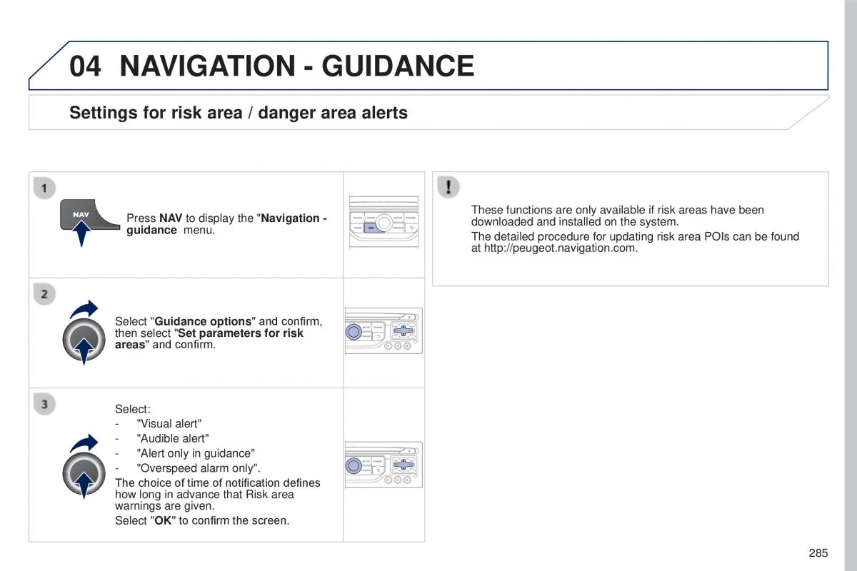 Peugeot 5008 II 2 owners manual / page 287