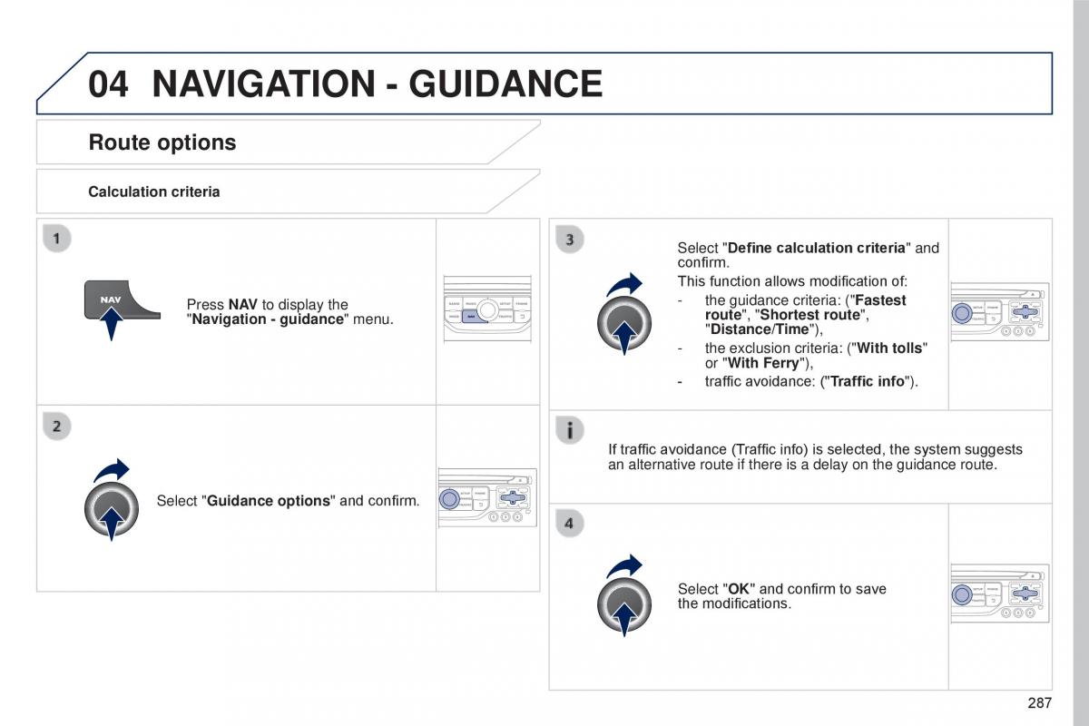 Peugeot 5008 II 2 owners manual / page 289