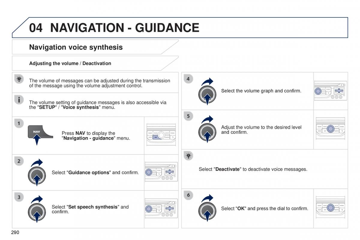 Peugeot 5008 II 2 owners manual / page 292