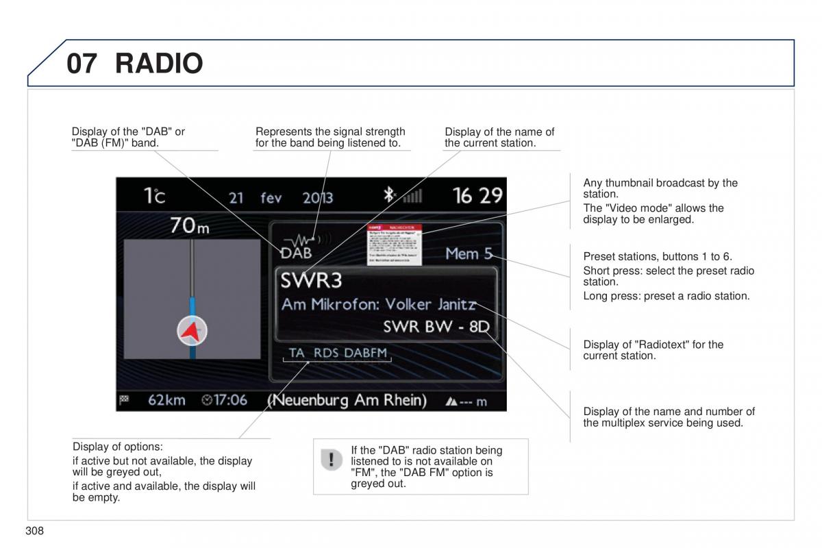 Peugeot 5008 II 2 owners manual / page 310