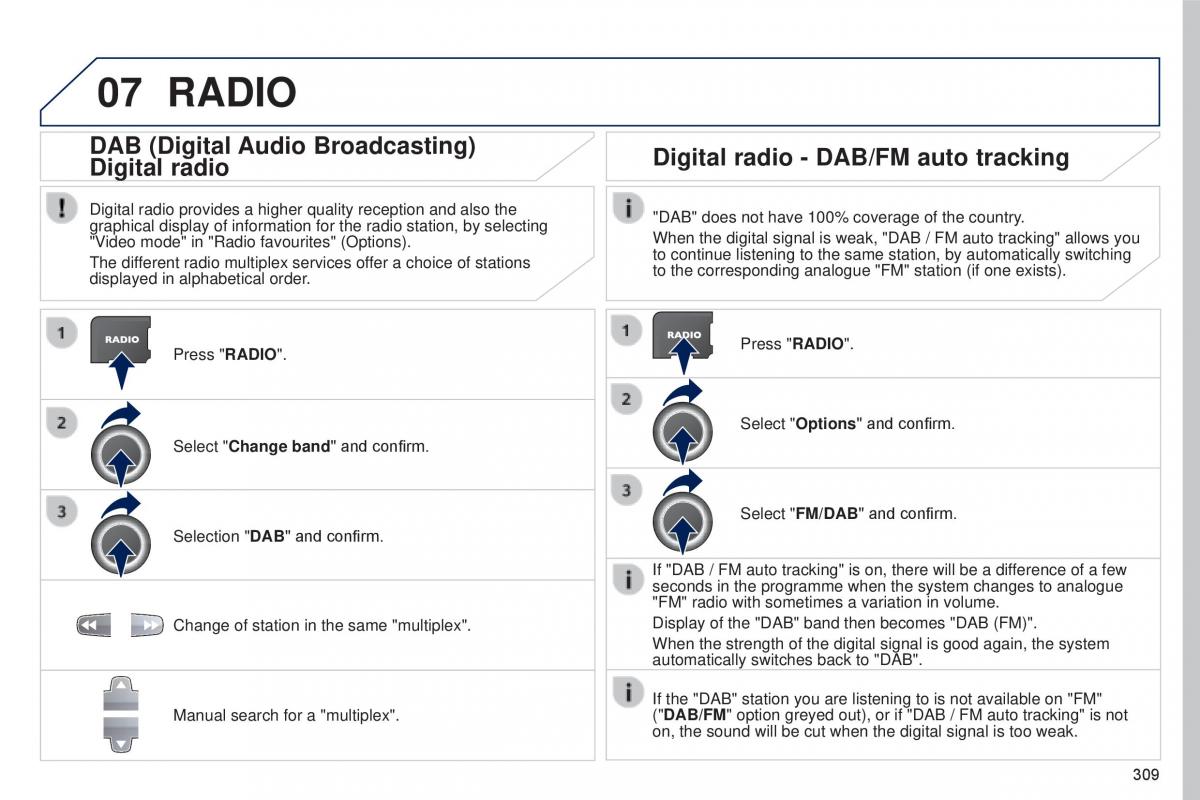 Peugeot 5008 II 2 owners manual / page 311