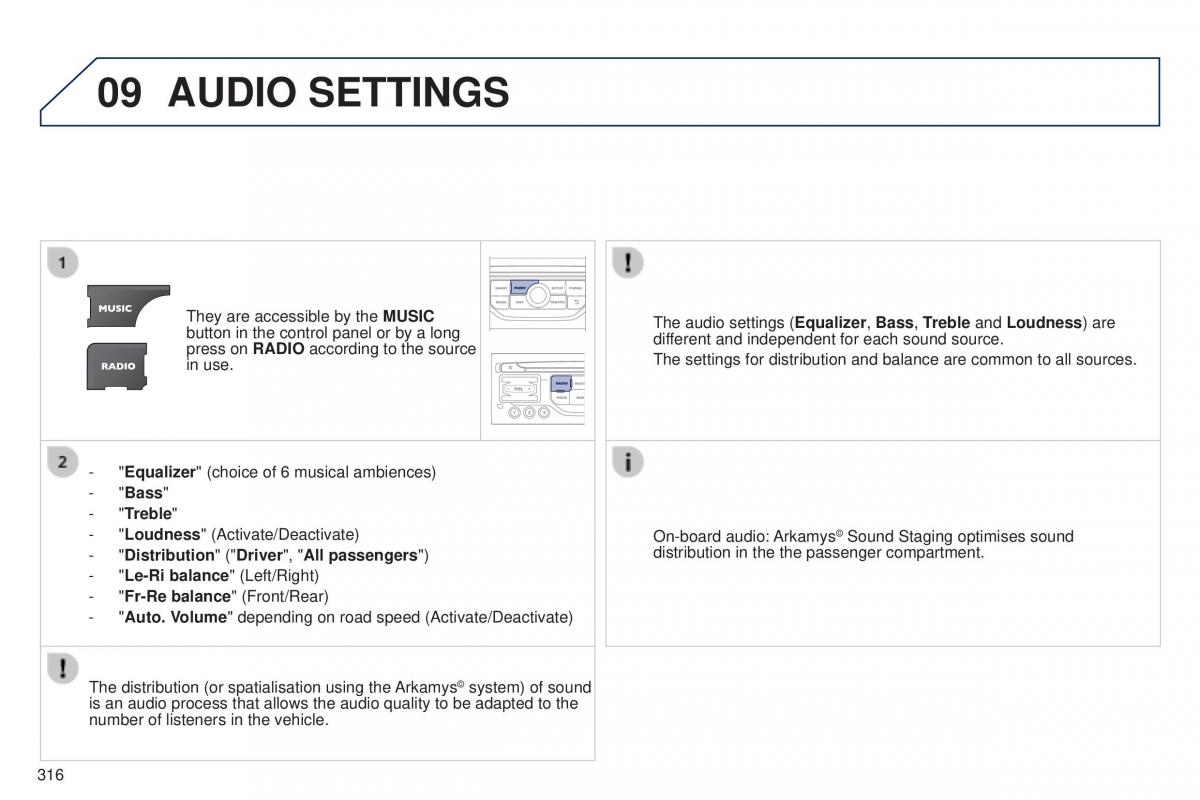 Peugeot 5008 II 2 owners manual / page 318