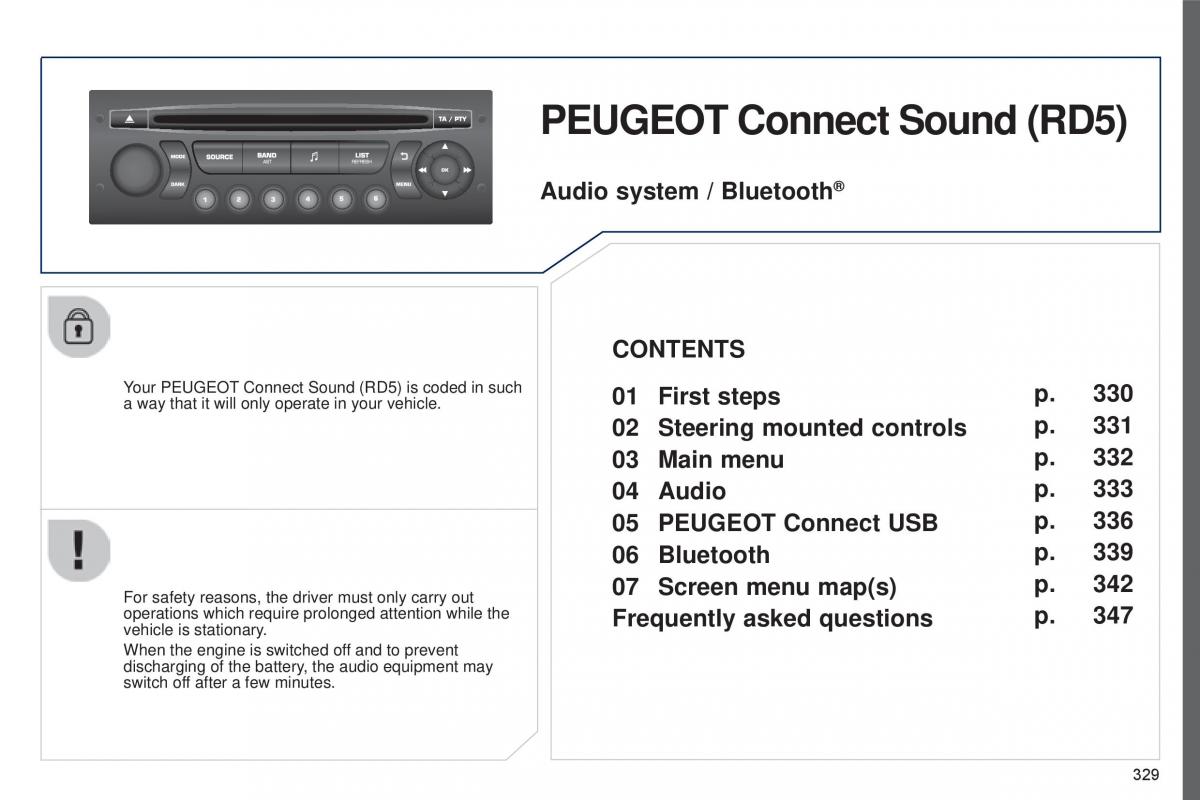 Peugeot 5008 II 2 owners manual / page 331