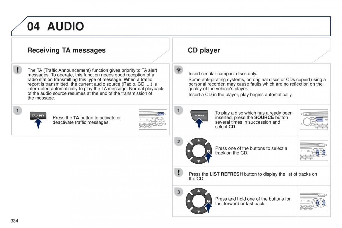 Peugeot 5008 II 2 owners manual / page 336