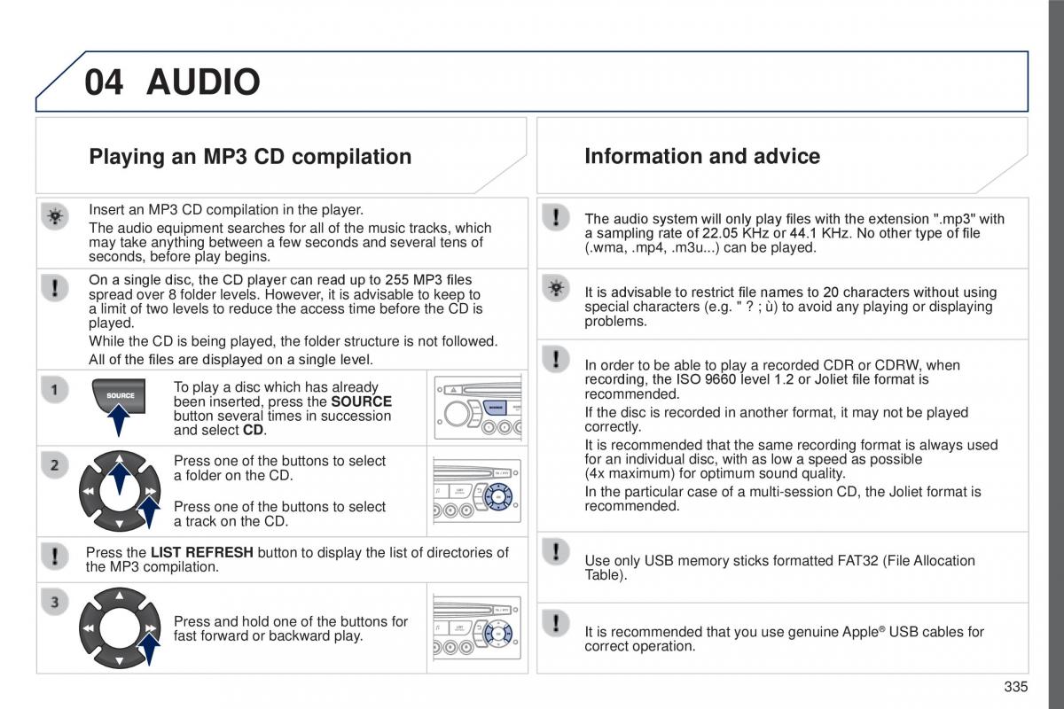 Peugeot 5008 II 2 owners manual / page 337