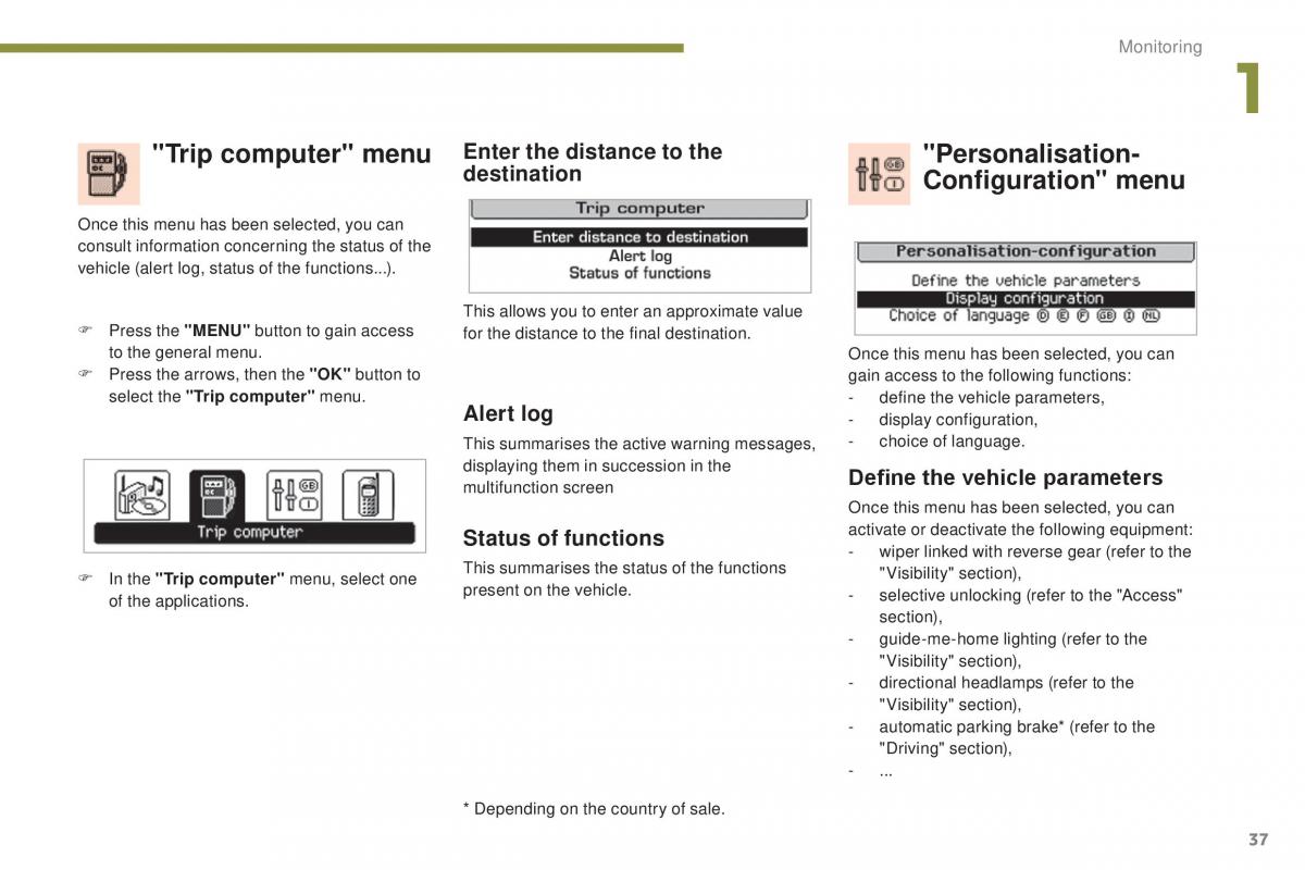 Peugeot 5008 II 2 owners manual / page 39