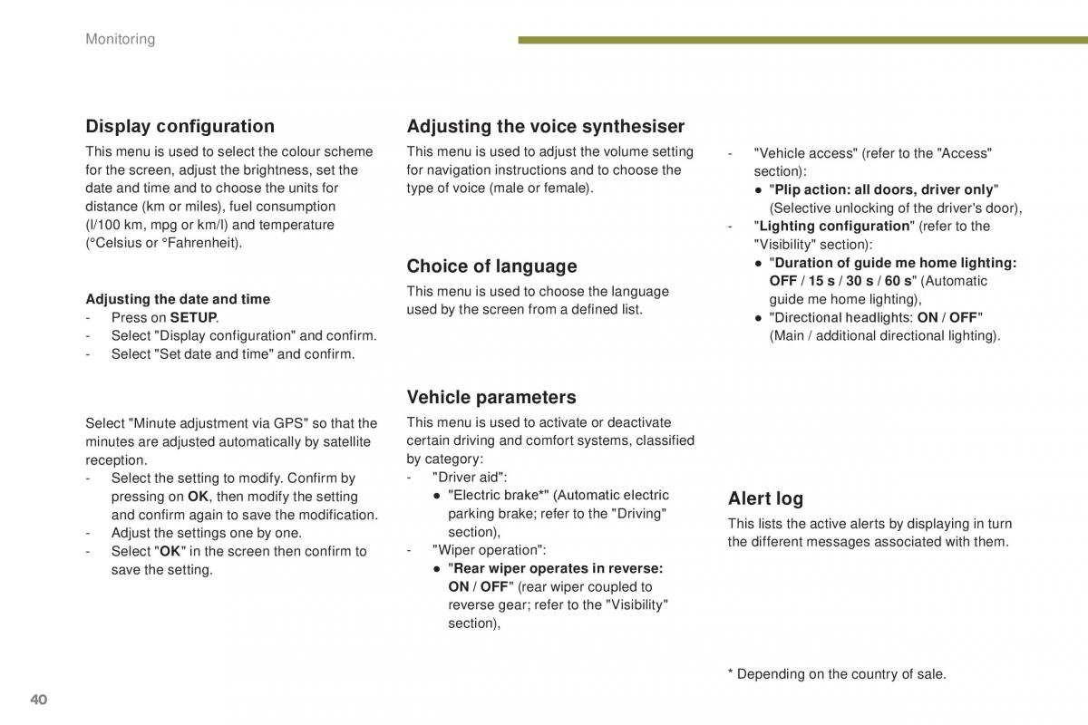 Peugeot 5008 II 2 owners manual / page 42