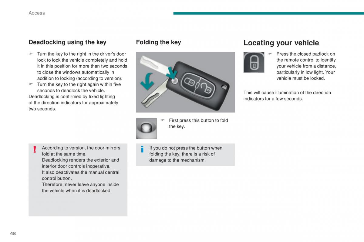 Peugeot 5008 II 2 owners manual / page 50