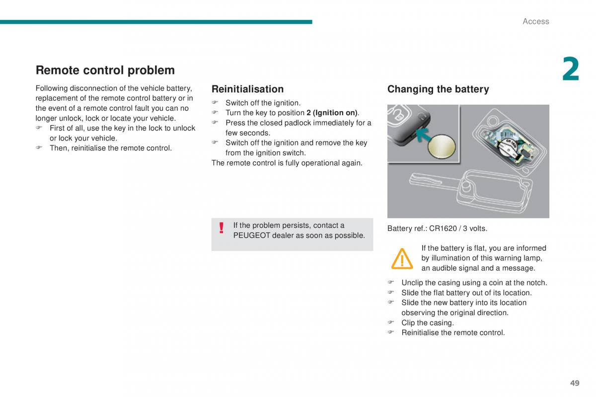 Peugeot 5008 II 2 owners manual / page 51