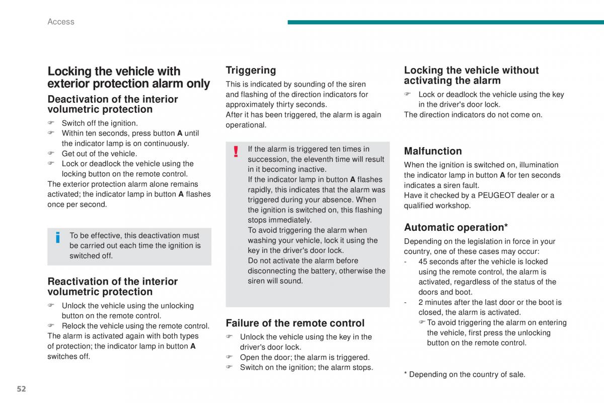 Peugeot 5008 II 2 owners manual / page 54