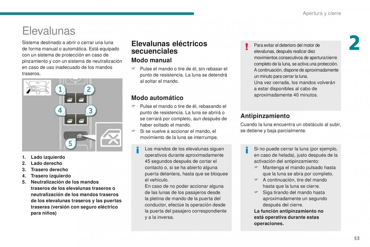 manual  Peugeot 5008 II 2 manual del propietario / page 55