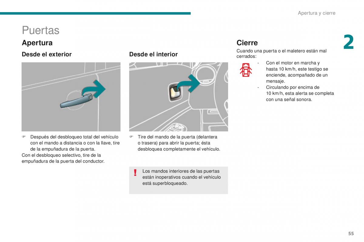 manual  Peugeot 5008 II 2 manual del propietario / page 57