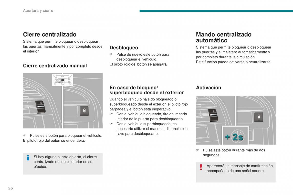 manual  Peugeot 5008 II 2 manual del propietario / page 58