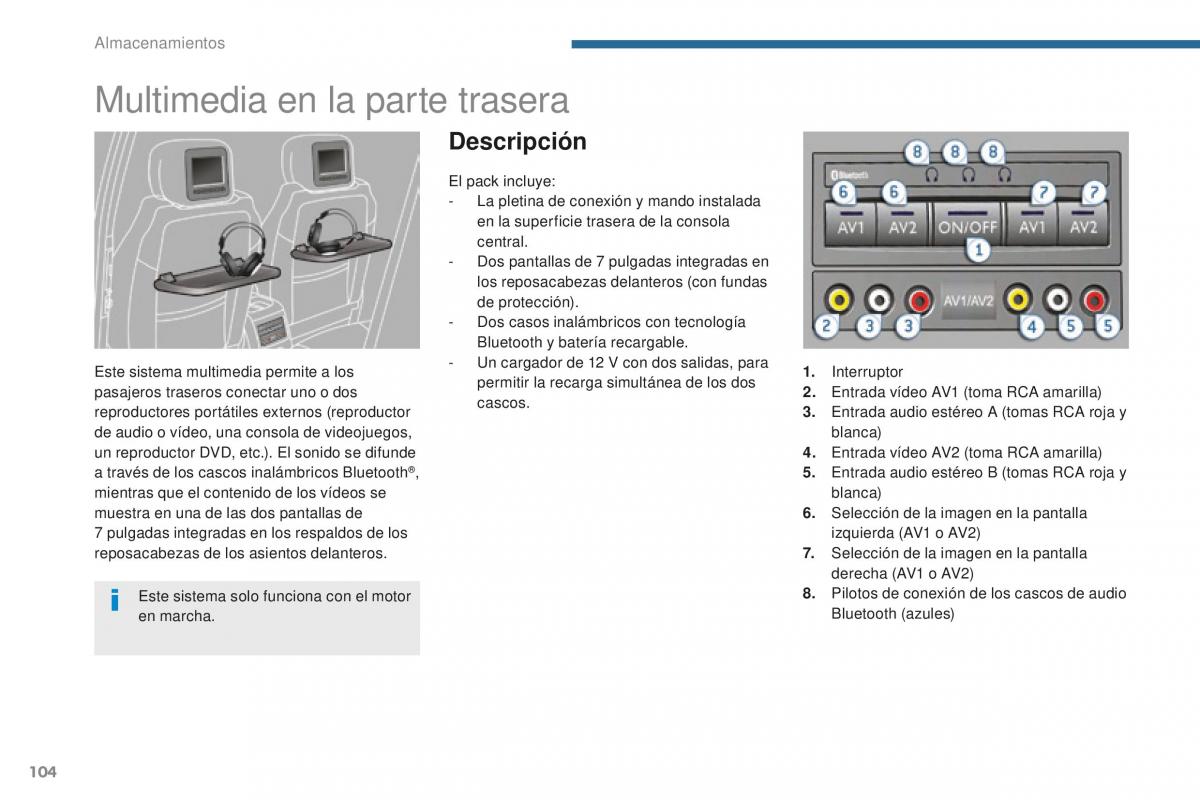 manual  Peugeot 5008 II 2 manual del propietario / page 106