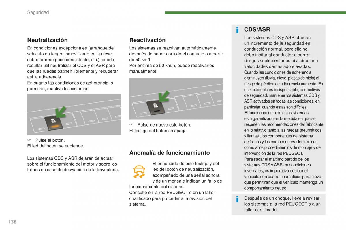 manual  Peugeot 5008 II 2 manual del propietario / page 140