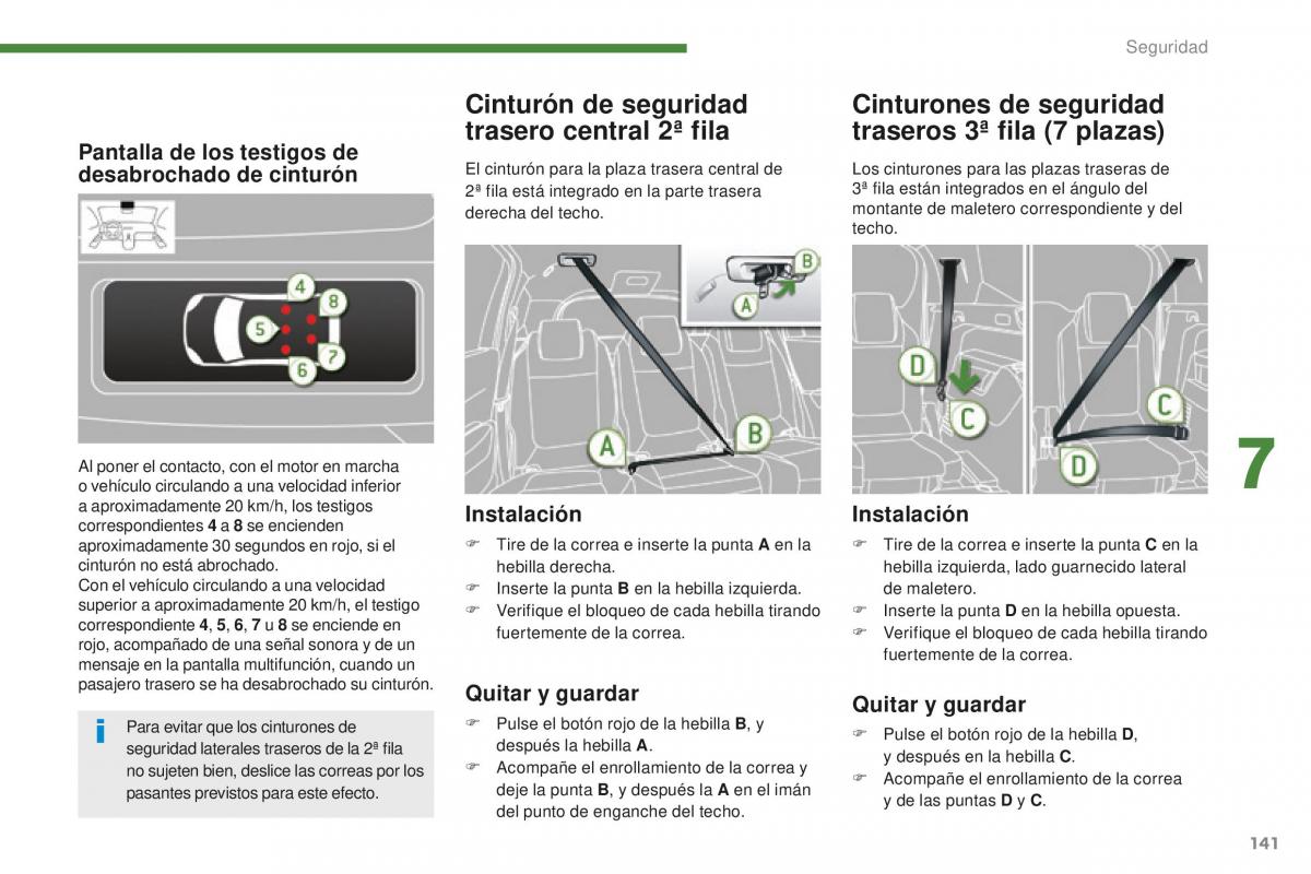 manual  Peugeot 5008 II 2 manual del propietario / page 143