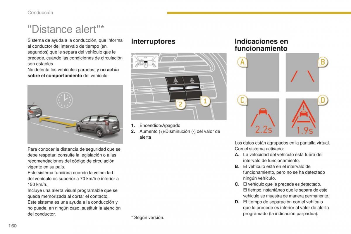 manual  Peugeot 5008 II 2 manual del propietario / page 162